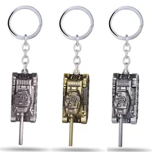 3 Colors 3D World of Tanks Key chain Metal Key Rings For Gift Chaveiro Car Keychain