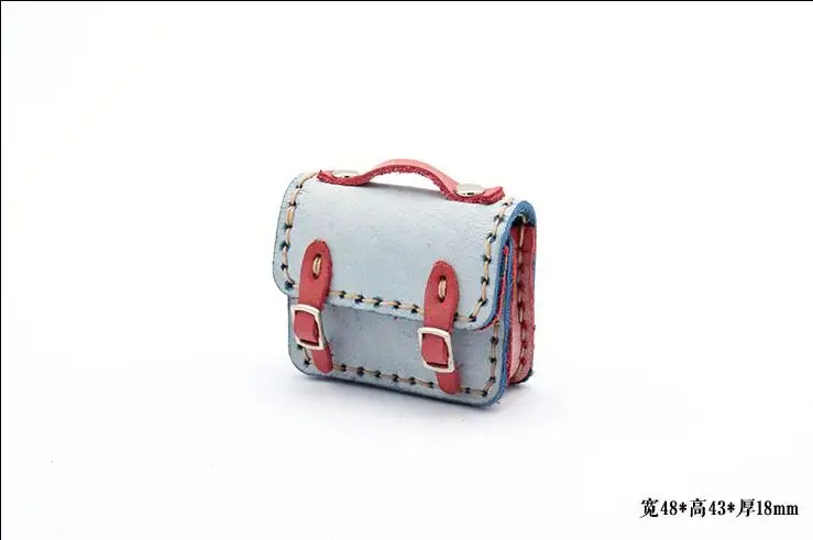 DIY Leather Craft Mini bag Small briefcase Pendant Sewing Pattern PVC Template, Leather Craft Template, Sewing Template