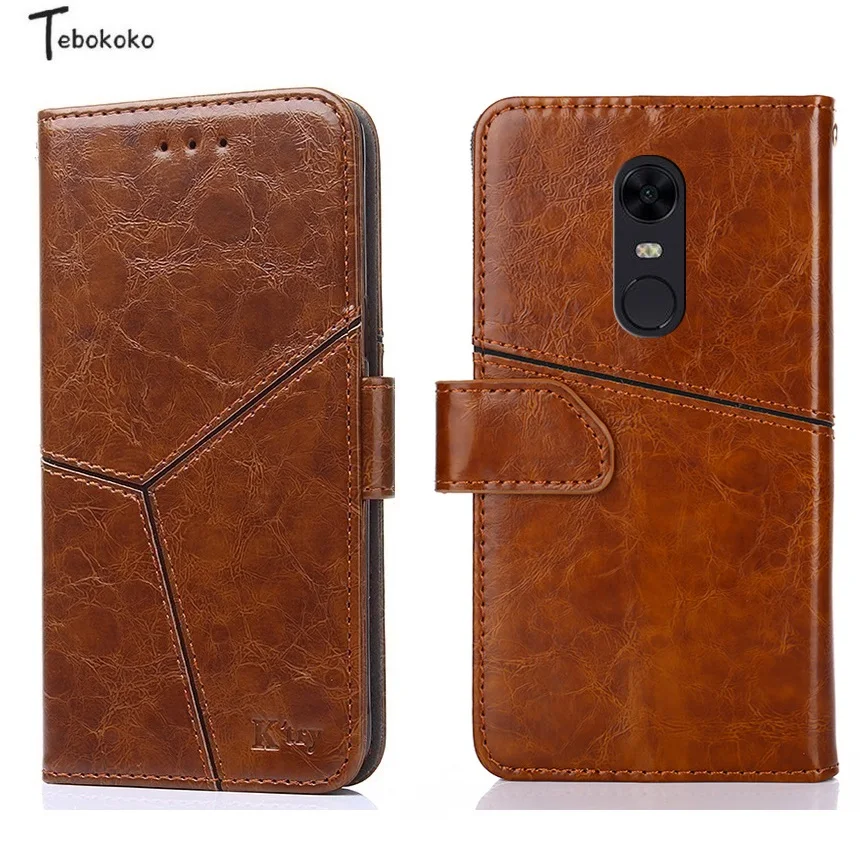 Coque для Xiaomi Redmi 5 плюс Чехол телефон сумка Shell ретро Бизнес Стиль кожаный бумажник