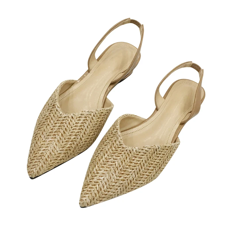 

Baotou sandals female 2019 summer new fashion wild pointed lazy beautiful shoes gentle shoes block heel shoes flat sandals