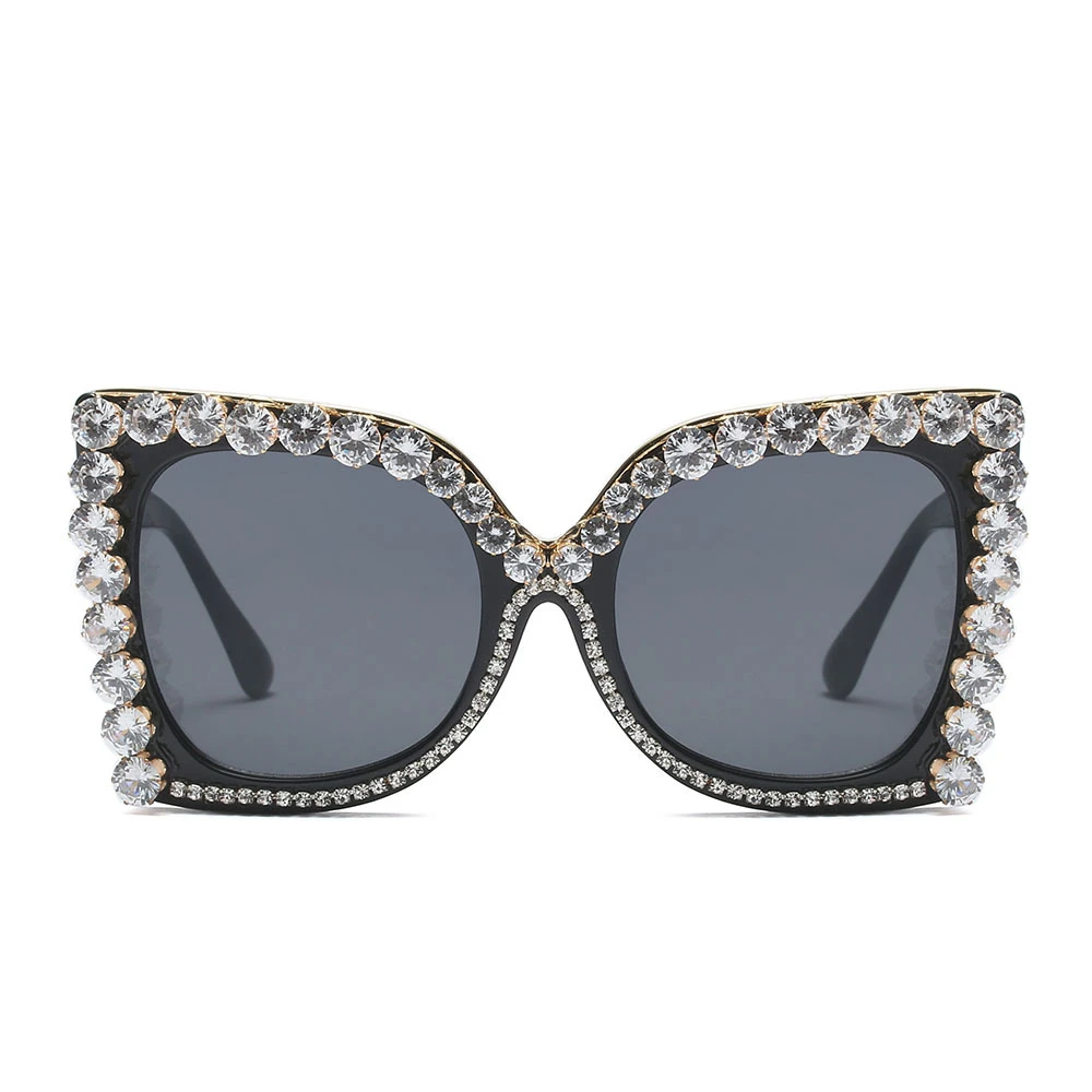 Women Sunglasses Fashion Bling Rhinestones Vintage Shades Ladies