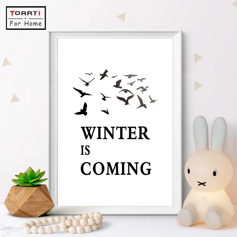 

Winter is Coming Wall Art Canvas Art Print Painting Poster Game of Thrones Inspired Printable Living Room Home Decoration