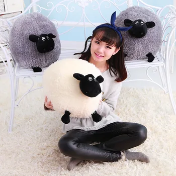 

2017 NEW The Sheep Plush Cushion Lovely 30~50cm Stuffed Animal Sheep Chubby Pillow Winter Home Office Hand Keep Warmer Christmas