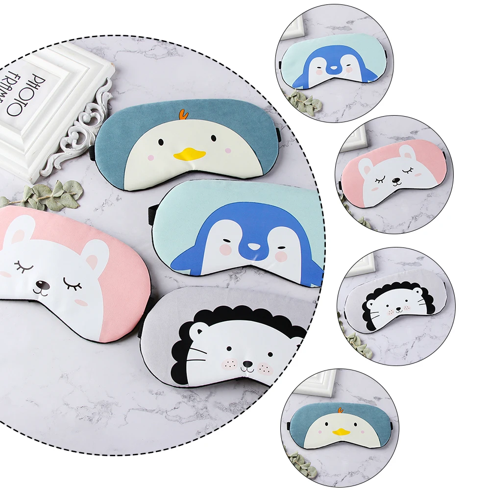 

1pcCartoon Animal Cute Sleep Eye Mask Eyeshade Cover Blindfold Sleeping Aid Patch Travel Massage Relax Blindfold Cover Eye Patch