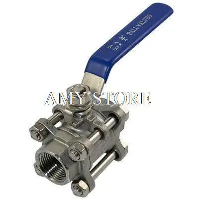 

3/4" threaded Female BSPP Triplet 304 Stainless Steel Ball Valve Full port 1000WOG