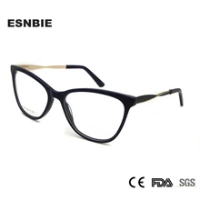 ESNBIE Высококачественная ацетатная Женская оптическая оправа для очков в стиле кошачьи глаза женские брендовые роскошные женские очки женские Lentes Mujer