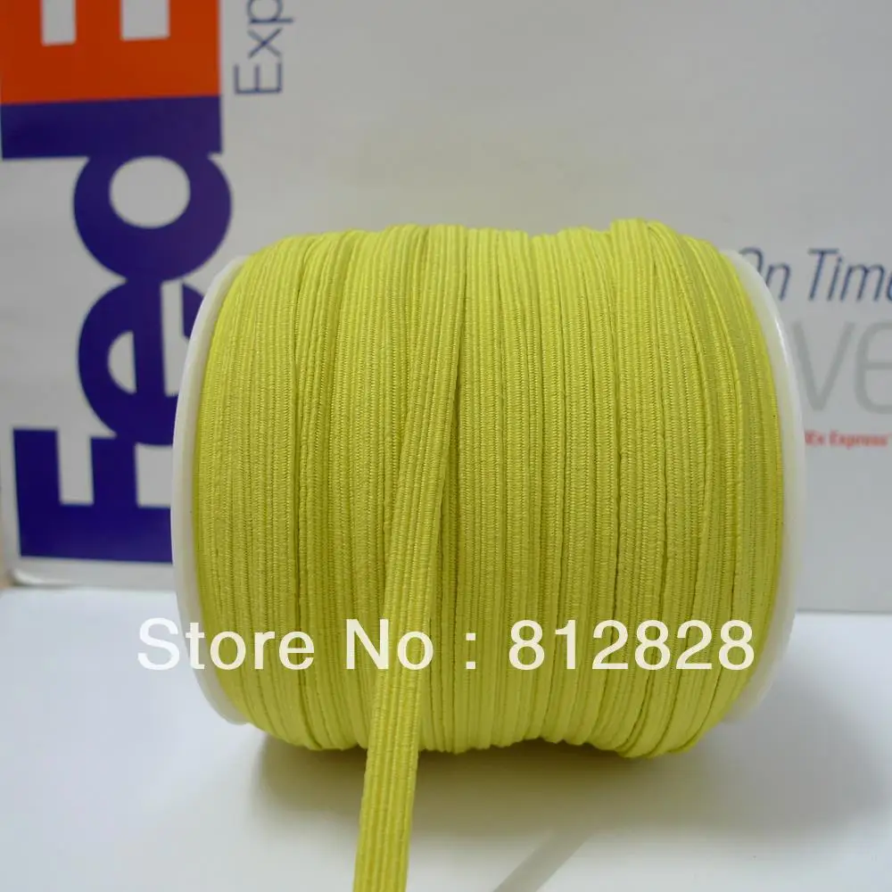 50 Meters 1/4'' 6mm #27 Lemon Yellow Colored Skinny Elastic Band | Мать и ребенок
