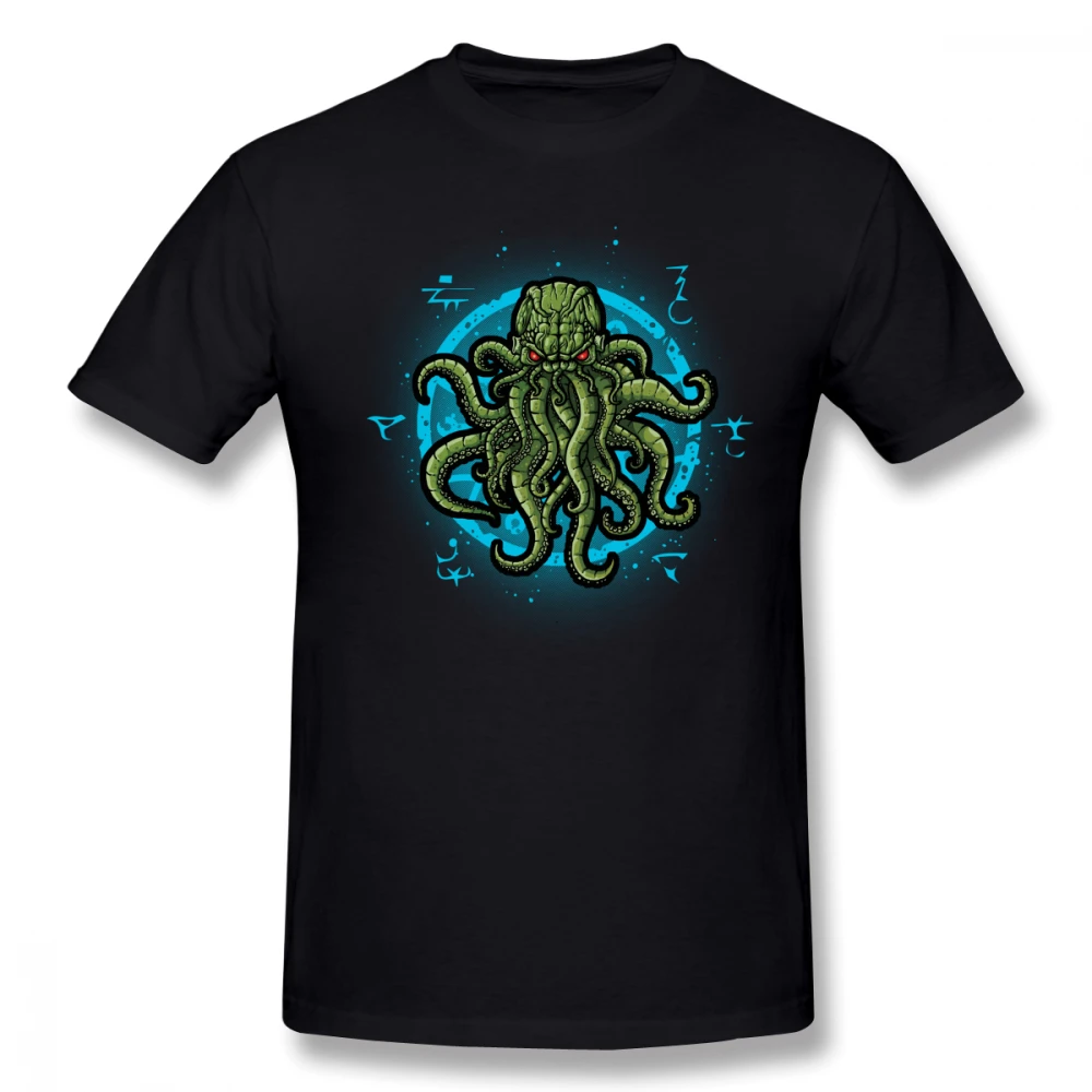 Мужская футболка с 3D принтом Cthulhu We Trust мужской круглым воротником уникальная