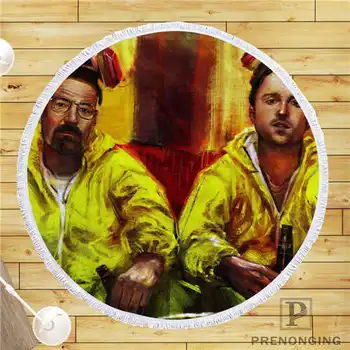 

Custom DIY Customized Microfiber Fabric Walter-White-breaking- Round Beach Blanket Towel Printed on Demand 150cm #19-01-28-1-57