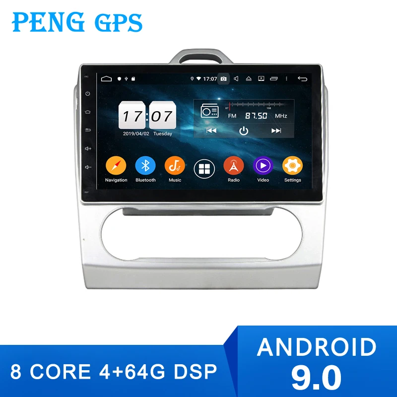 

10.1" 4G+64G car radio multimedia Android9.0 dsp For Ford focus 2007 2008 -2011 navigation multimedia stereo automatic Headunit