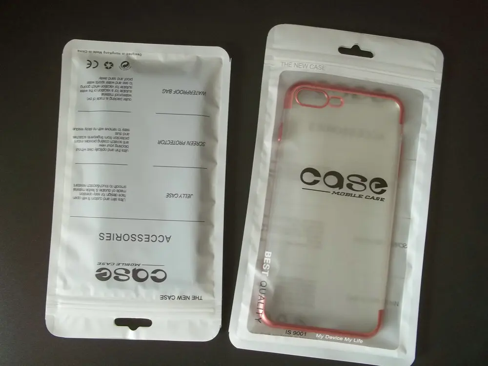 100 шт 12*21 см clearZipper Пластик Розничная упаковка сумка для samsung s5 s6 c6 c7 iphone 5G 6s 6 7 8 плюс Мобильный случаях посылка сумка