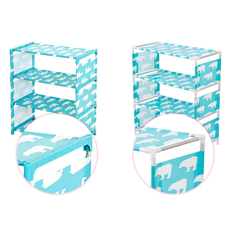 المحمولة غير المنسوجة رف الأحذية حجم كبير غرفة المعيشة النسيج الغبار مجلس الوزراء حامل مُنظِم DIY طوي حامل أحذية رفوف