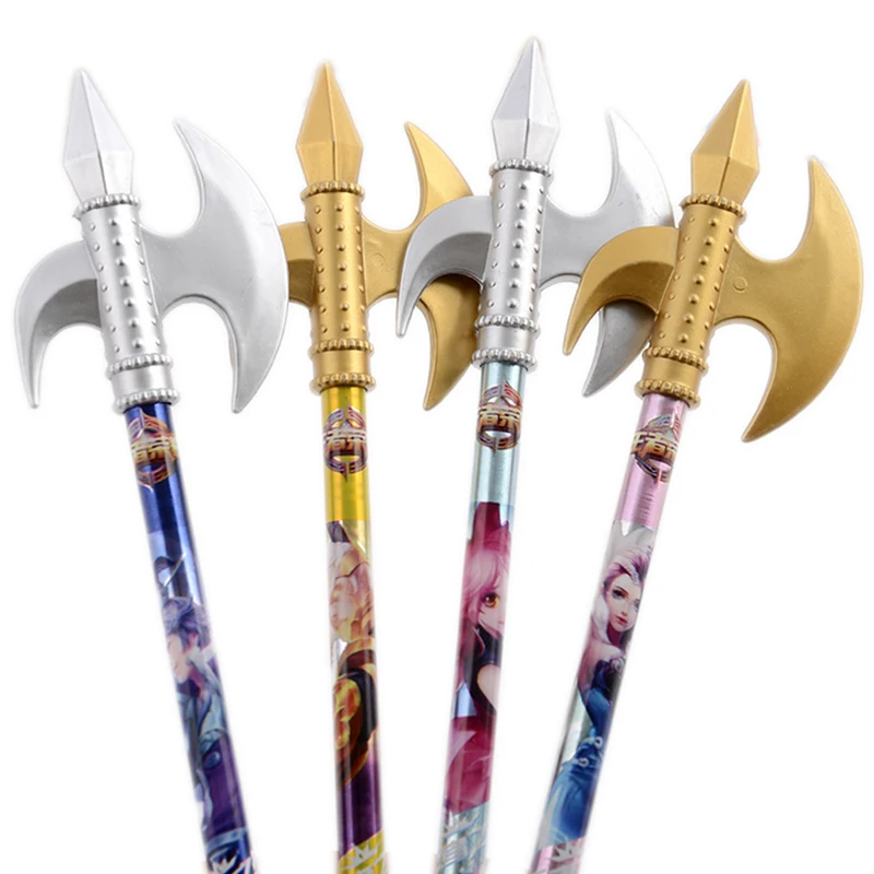 

4Pcs/Lot 0.5mm Random Creative Axe Erasable Gel Pen School Office Supplies For Kids Personalized Writing Pen Learning Rewards