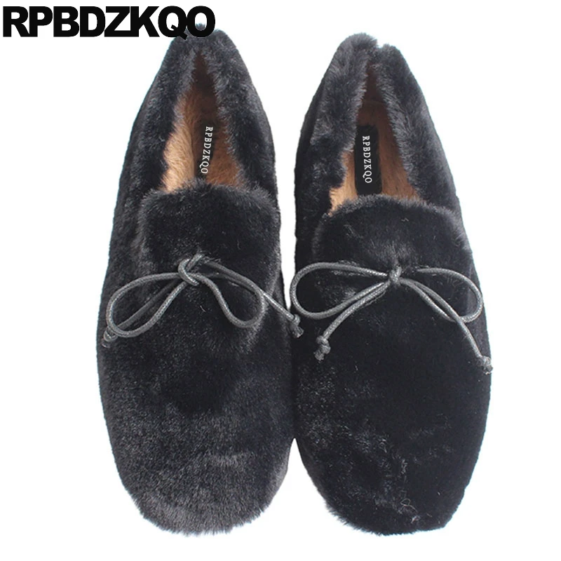 

women flats shoes with little cute bowtie bow brown china chic 2018 round toe chinese black slip on japanese school loafers fur