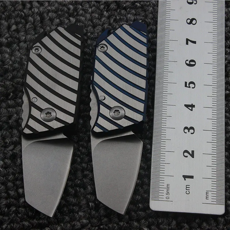 

58-60HRC D2 blade TC4 Titanium alloy handle folding knife utility tactical pocket knife survival tools outdoor camping EDC knife