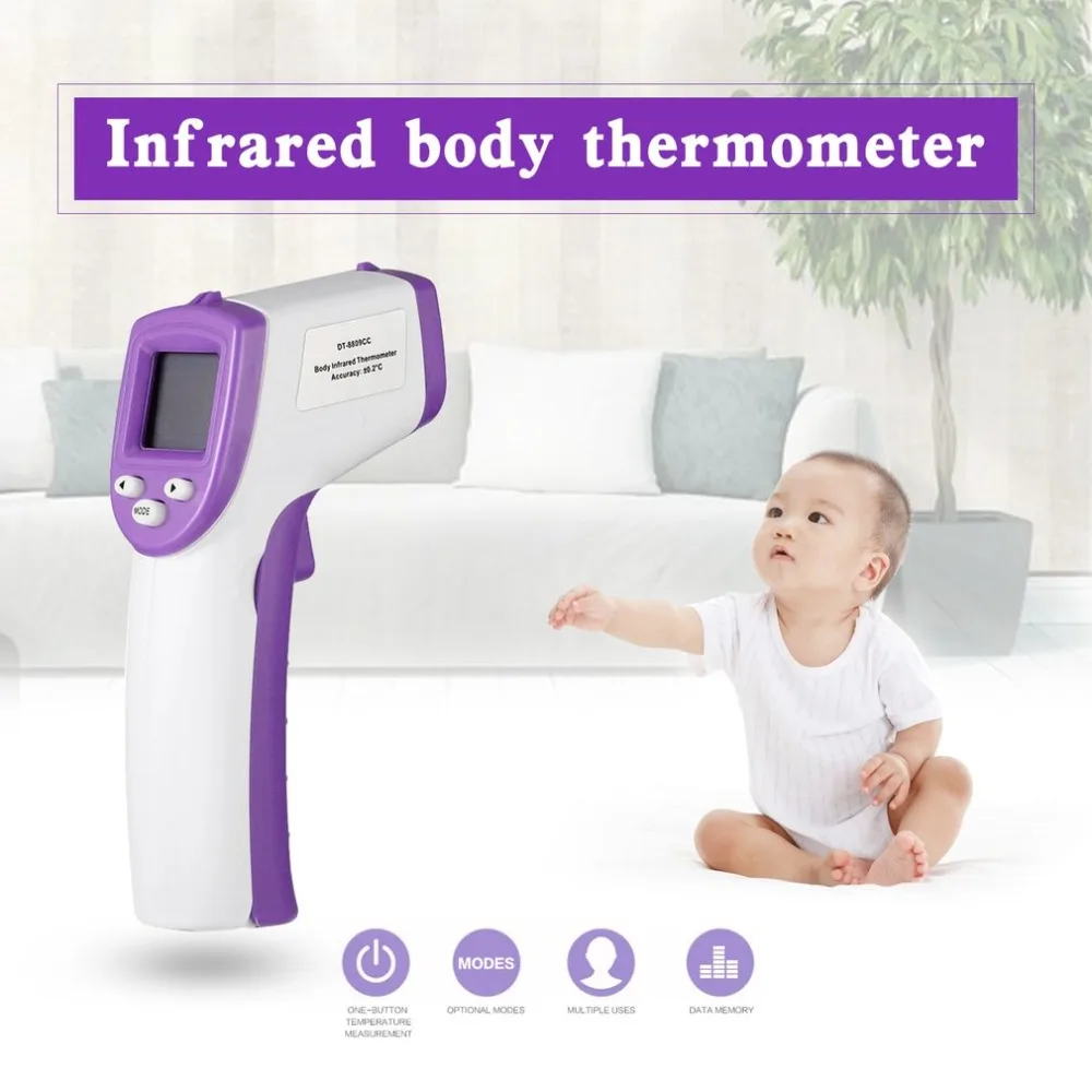 

Handheld Digital infrared Thermometer Non Contact laser Temperature Gun LCD Display for Body and Object Temperature