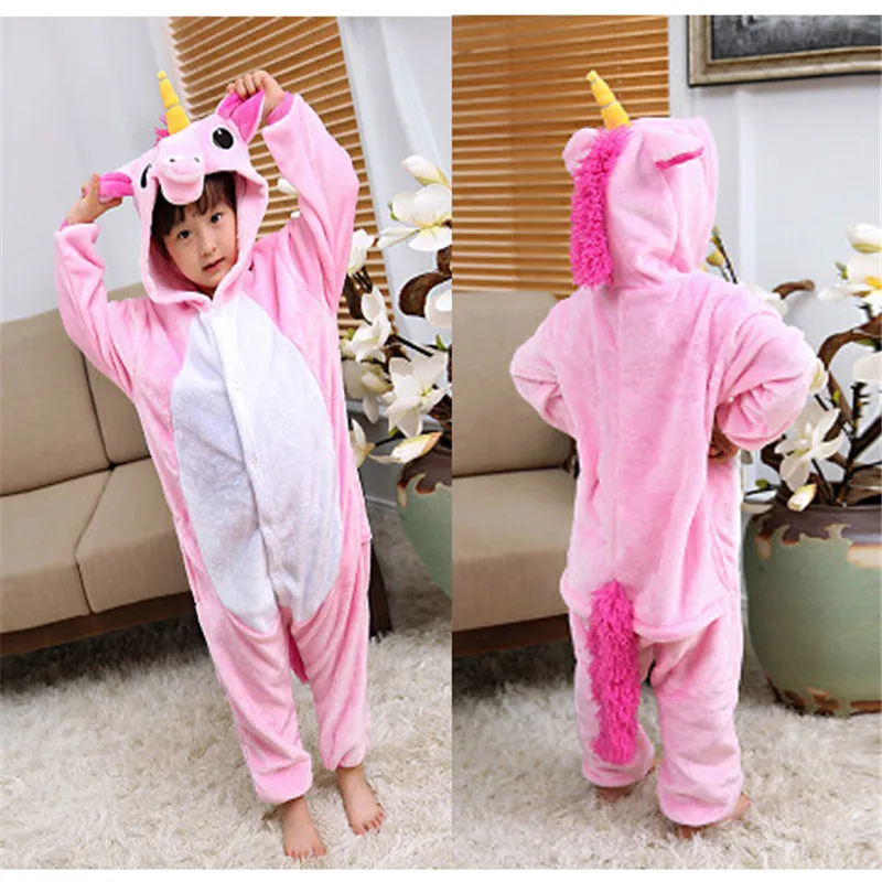 

New For Girls Warm Winter Animal Pajamas Children Pajama Kids de unicornio infantil pyjama licorne enfant pillamas animales