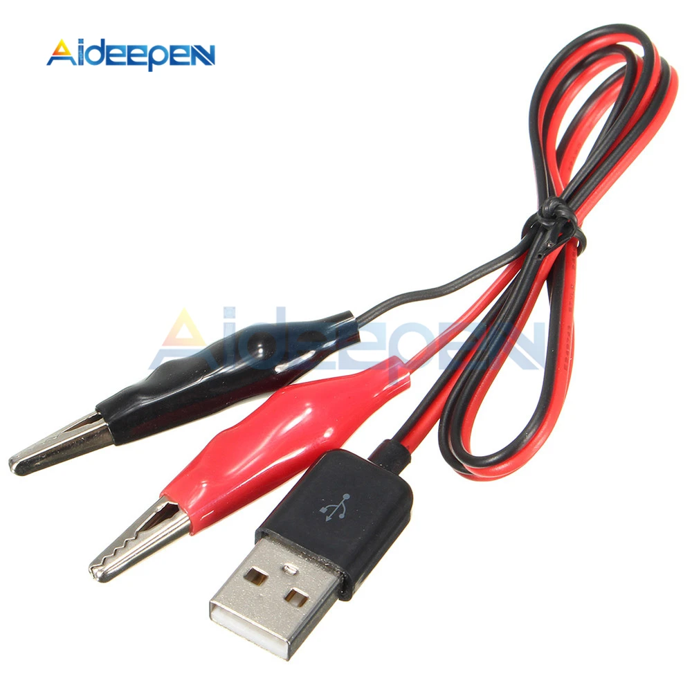 2 шт. тестовые зажимы для аллигатора зажим для USB разъем питания адаптер тестовый зажим USB адаптер провод 60 см