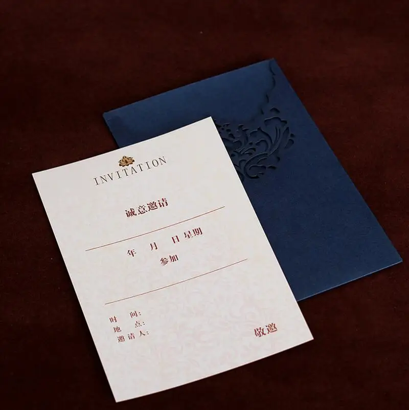 10pcs lot exquisite hollow high end business invitations high end invitation