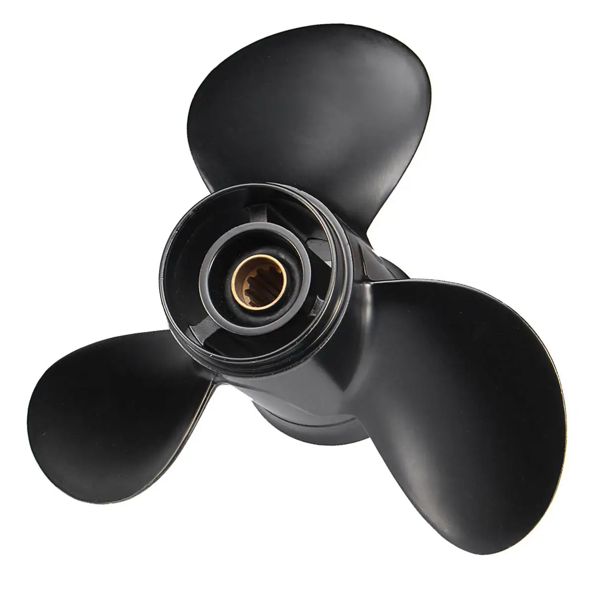

Auzan 9.9 x 12 Marine Boat Outboard Propeller For Mercury Tohatsu 25-30HP 3R0B645250 Aluminum Alloy 10 Spline Tooth 3 Blades