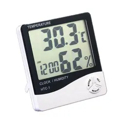 Умный термометр гигрометр крытый цифровой Температура измеритель влажности стол будильник номер кухня стены повесить метеостанции