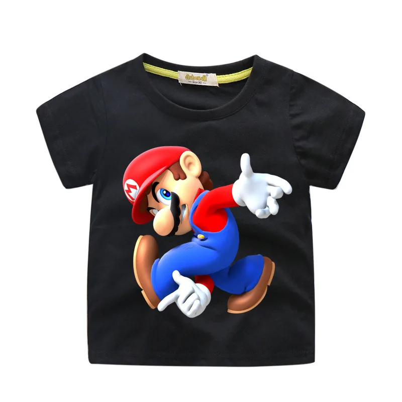

Baby Clothes Super Mario Bros T-shirts for Boy Girl Cartoon Cotton Summer Tee Fashion tshirt Children Toddler Top 2019 t shirts