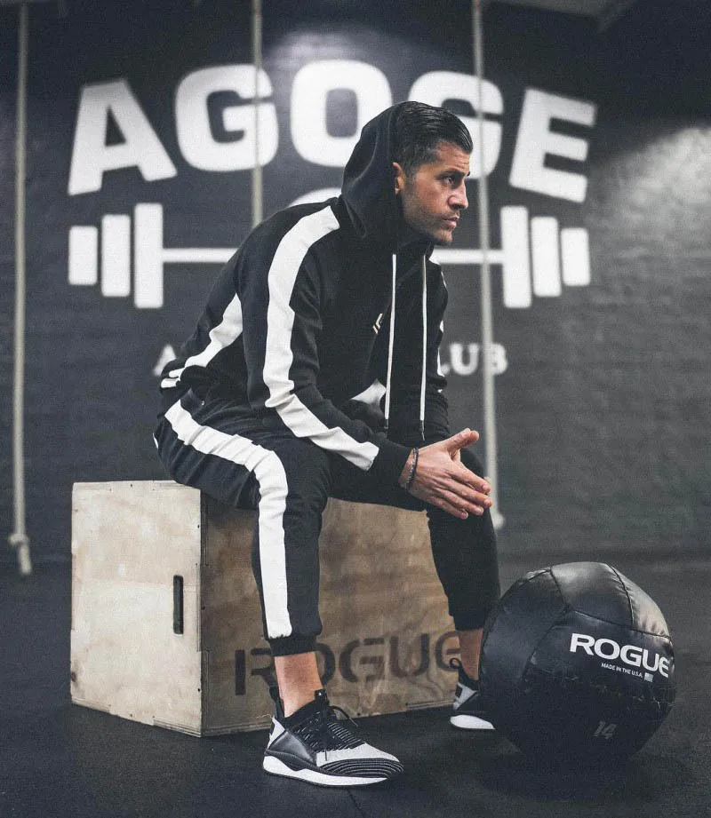 

Spring Men Sportswear Tracksuit Hooded Hoodies Sweatshirt+pants Running Jogging Casual Fitness Workout Atheltic Set Sport Suit