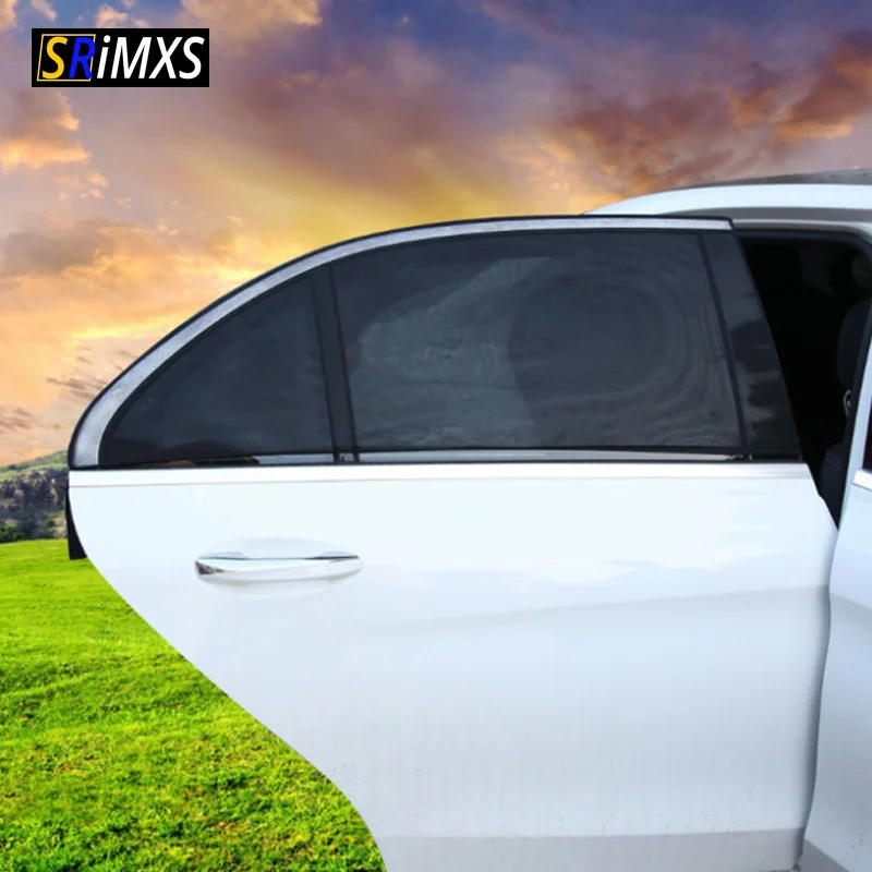

2Pcs Car Sun Shade UV Protection Car Curtain Car Window Sunshade Side Window Mesh Sun Visor Summer Protection Window Film New