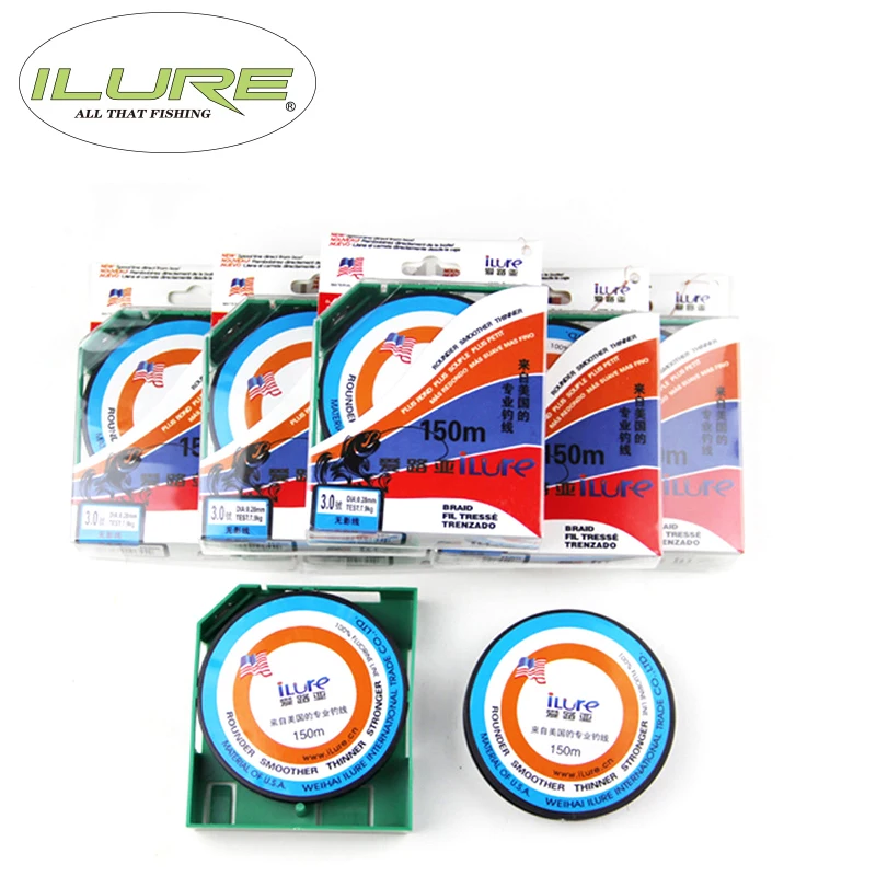 Ilure 150m Fishing Line Transpatent Colorful Red Super Strong