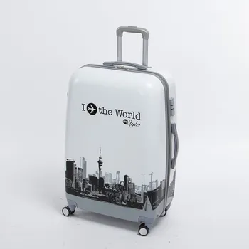 

Wholesale!male and female 24 inch pc the world travel luggage bags on universal wheels,high quality plane printed luggage bags
