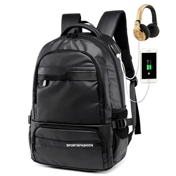 

Brand 2020 Multifunction Rucksack Laptop Backpack Men's Travel Bags Waterproof Oxford Black Computer Backpacks For Teenager