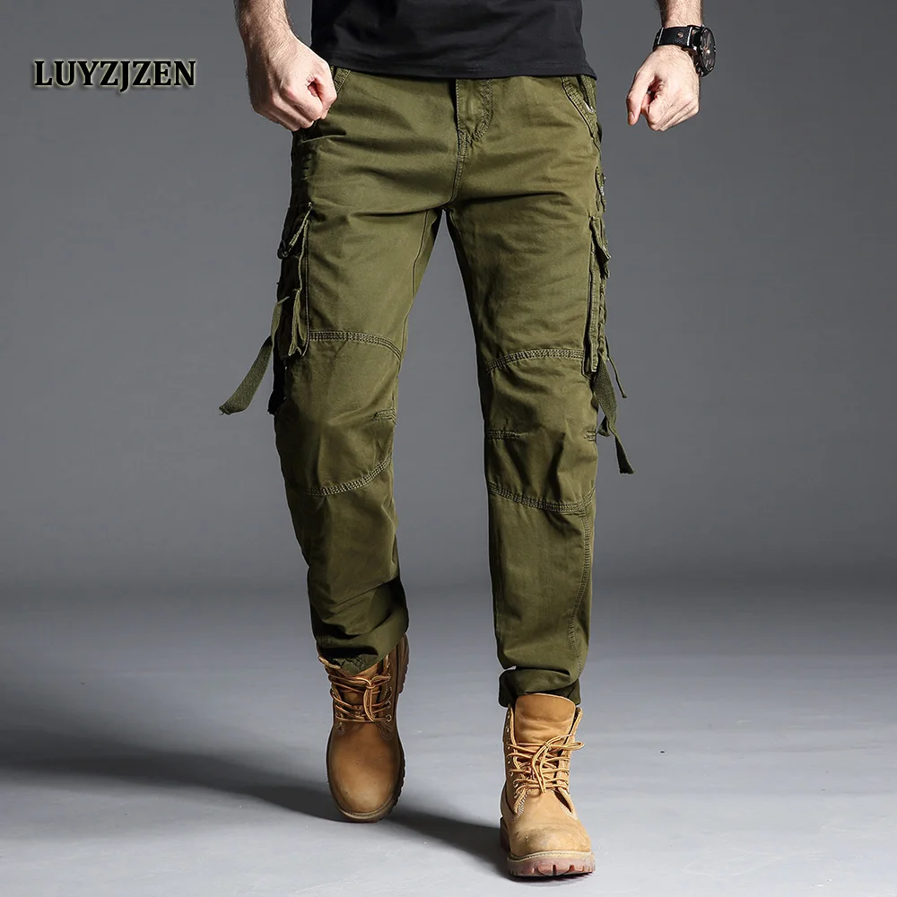 

Men's Cargo Pants Casual Loose Multi Pocket Military Pants Long Trousers for Men Camo Joggers Straight Tactical Workout Pants 44