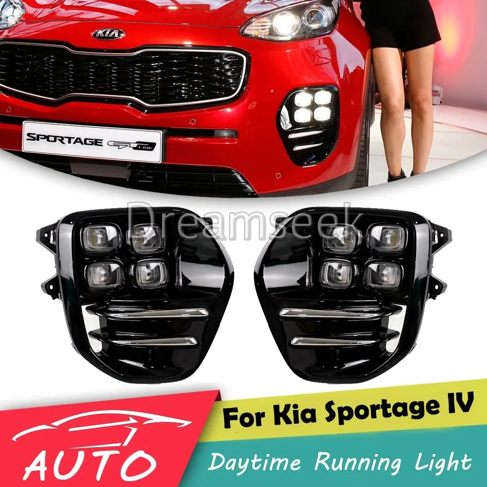 Дневные ходовые огни для Kia Sportage QL 2016 2017 2018 2019 Новый светодиодный дневной