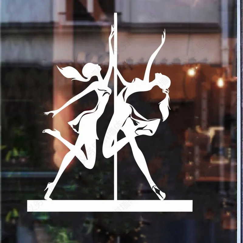 

Sexy pole dance beautiful wall stickers sexy dance model disco bar poster stickers living room dance training room background