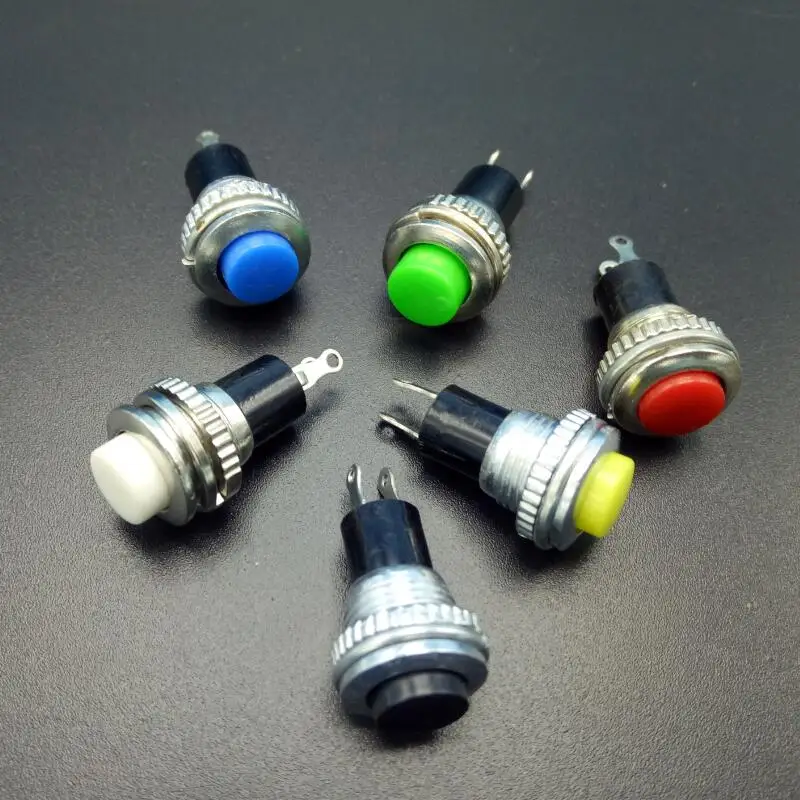 10mm spring return push button switch normally open NO pushbutton