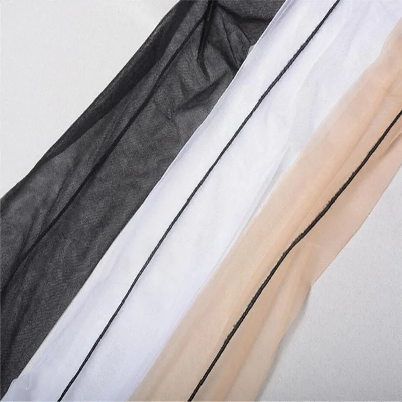 Back Seam Vertical Line Stockings Wide Side Thin Nylon Stockings Lace Stocking Sexy Thigh High Socks Over the Knee Sock Elegant