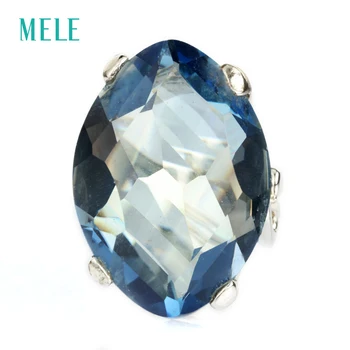 

Natural mystic quarts silver ring, 24mm*18mm, big stone and beautiful color, fashion and popular
