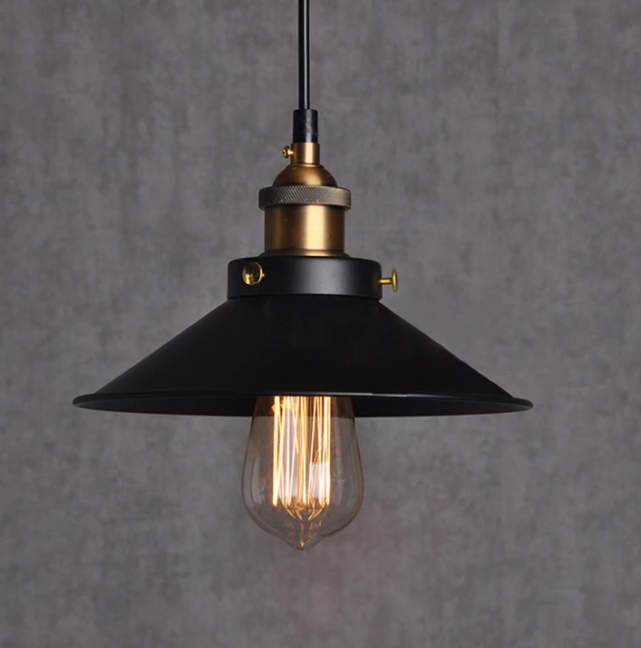 Painted Iron Pendant Lighting Vintage Lamp Holder Incandescent Bulbs
