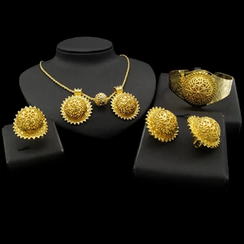 

Yulaili Dubai Jewelry Snowflake Necklace Earrings Indian Wedding Jewelry Free Shipping Ethiopian Bridal Jewellery Sets