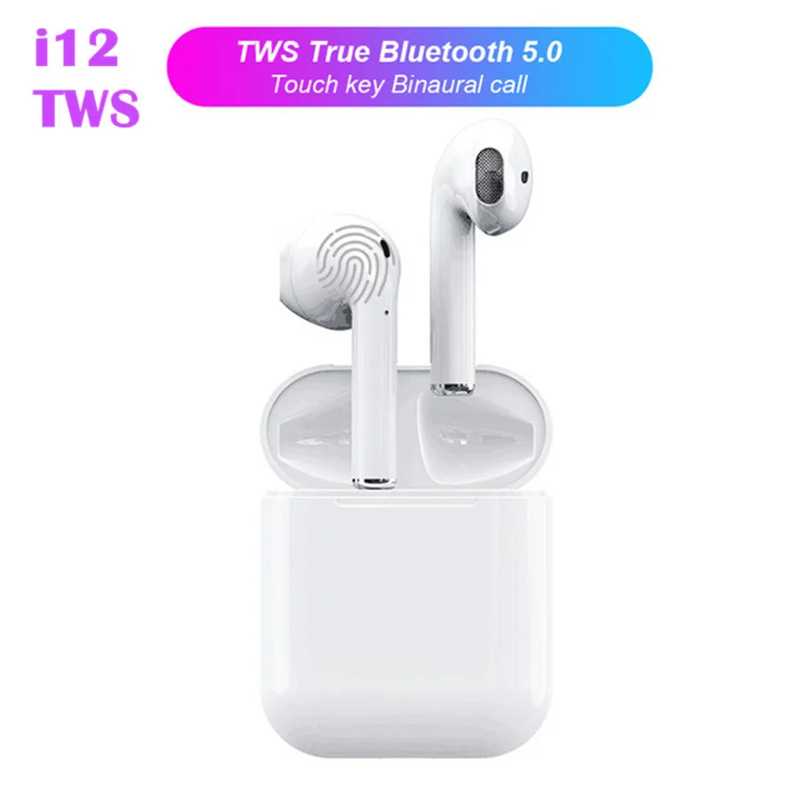 

VIKEFON i12 TWS Mini Air pods Bluetooth 5.0 Earphone Sport Sweatproof True Wireless Touch Earbud Ear pod Binaural call Earphones