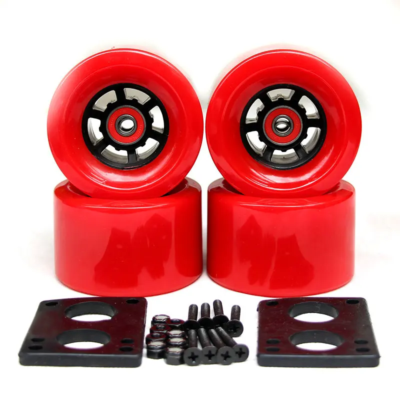 82A Skateboard Wheels 83*52mm largo junta de la ciudad corre 87*52mm ruedas 6mm Riserpad 35 MM pernos ABEC-9 teniendo gran Longboard ruedas - 1