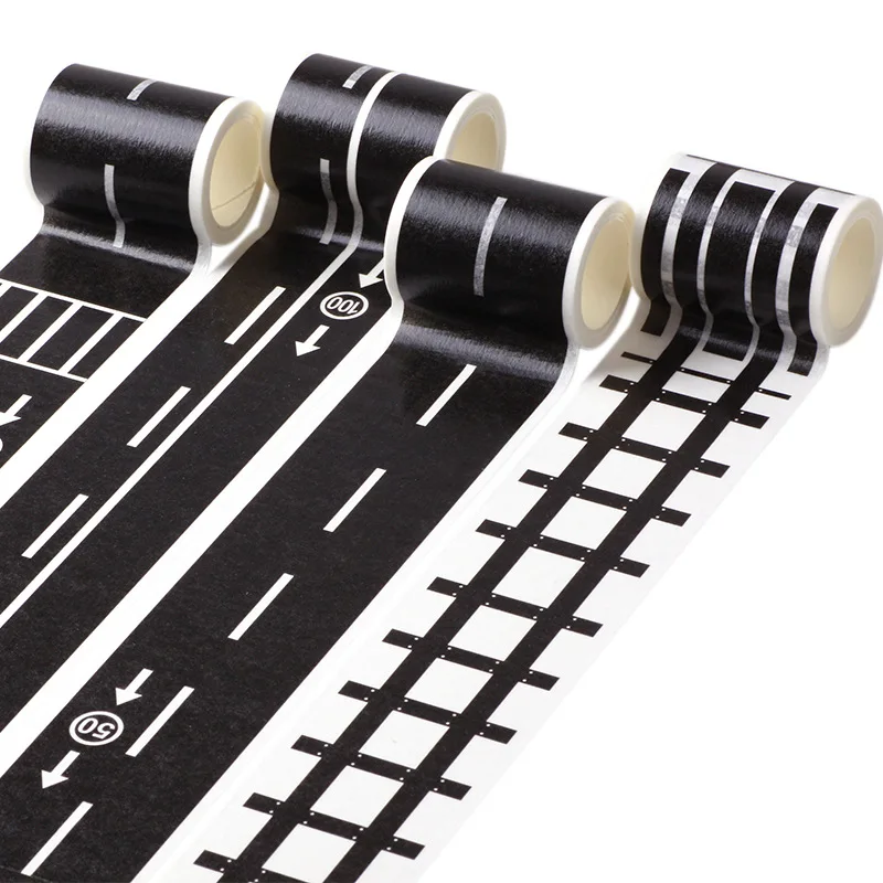 

Traffic Road Railway Adhesive Tape DIY Children's Educational Toys Traffic Logo Tape Children's Toys Automotive Masking Tape