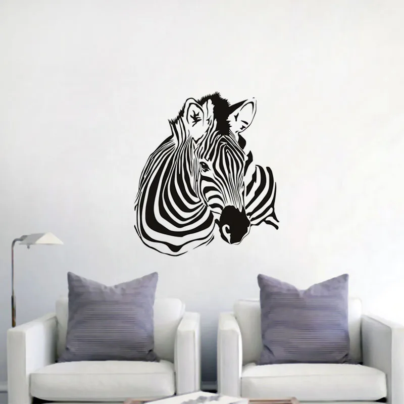 Laying-Down-Zebra-Vinyl-Wall-Sticker-For-Living-Room-Decoration-Funny-Wall-Decal