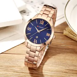 CURREN 9007 Роскошные для женщин часы известных брендов золото модные дизайн браслет часы дамы наручные часы Relogio Femininos