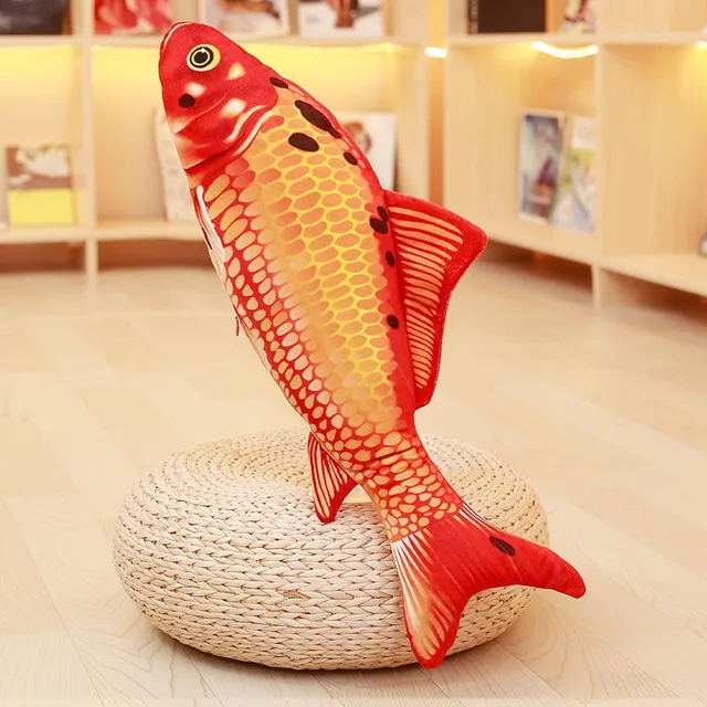 Koi Plush Toys Stuffed Soft Fish Doll Soft Koi Pillow Plush Goldfish Cushion Cat’s Toys
