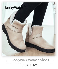 BeckyWalk/обувь зимняя женская обувь сапоги Женские Зимние ботильоны женский теплый плюш стельки на шнуровке Botas Mujer Большие размеры 35–44 WSH2461