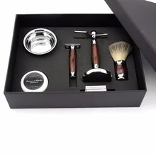 

Best Gift Set Double Edge Safety Razor Set Mens Razor Kit +Razor Holder+Shaving Brush+Shaving Bowl+Shaving Soap+20pcs Blades