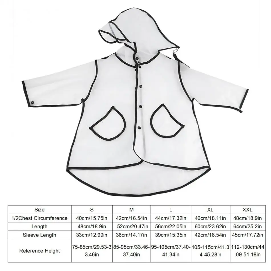 Детский плащ-дождевик Прозрачный матовый Детский дождевик для девочек Водонепроницаемый плащи на открытом воздухе Пеший Туризм Путешествие дождь снаряжение, куртка для детей