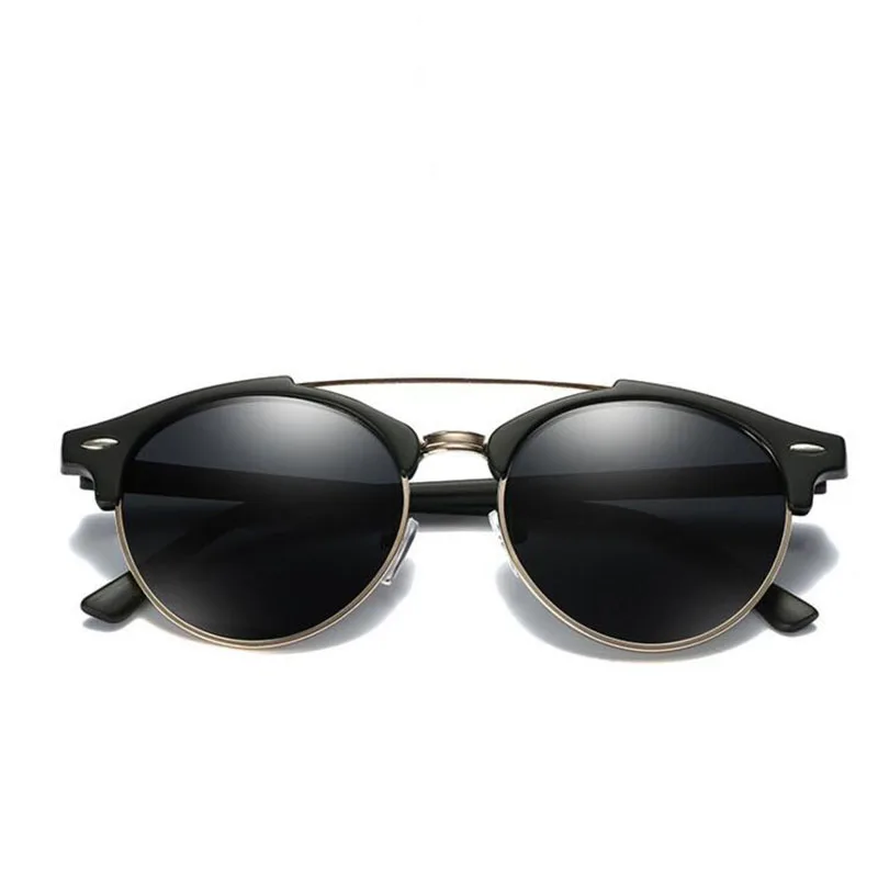 

2019 Limited Real Alloy Dave Retro Half Frame Sunglasses Men Brand Designer Polarized For Driving Miror Pilot Sun Glasses Uv400
