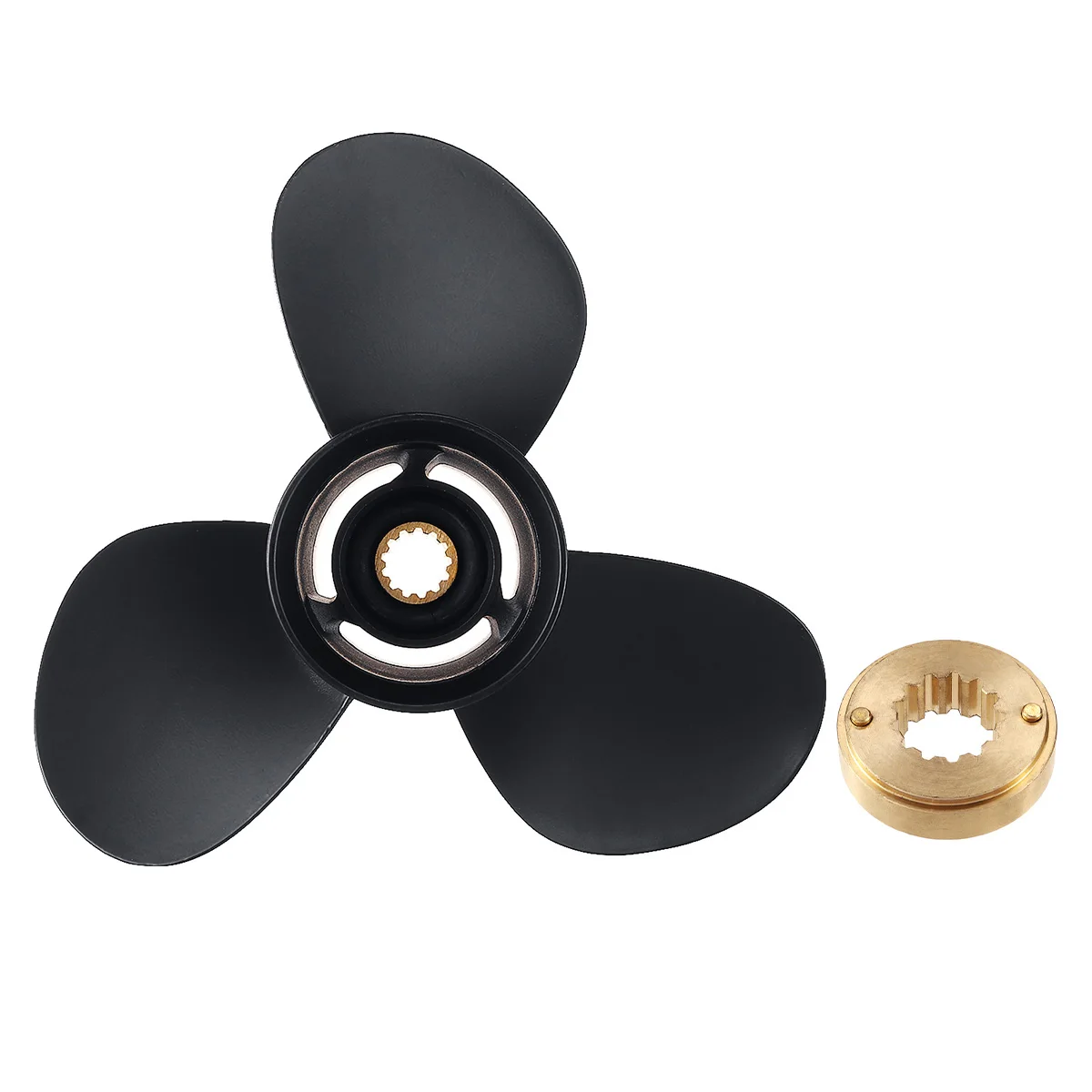 

Audew 48-816706A40 Aluminum 10 3/8 x 14 Outboard Marine Propeller For Mercury 25-70HP 13 Spline Tooth 3 Blades R / Standard